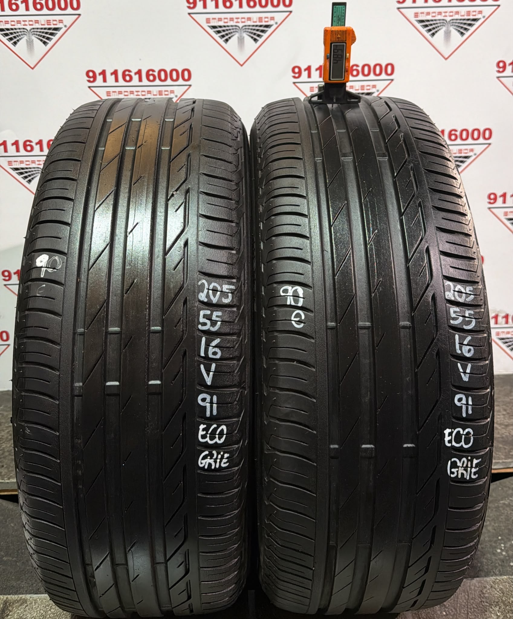 BRIDGESTONE TURANZA T001 USADO ECONOMICO  205/55 R16 91 V